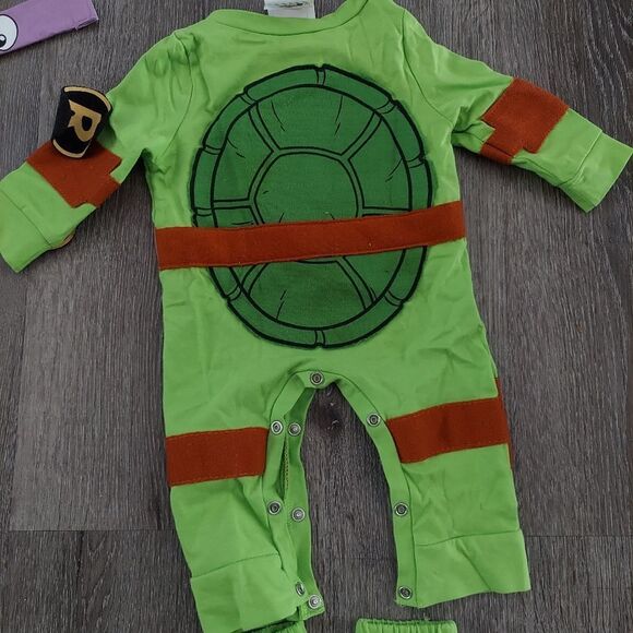 Rubie's Green and Orange Ninja Turtle Baby Costume - Picture 6 of 6